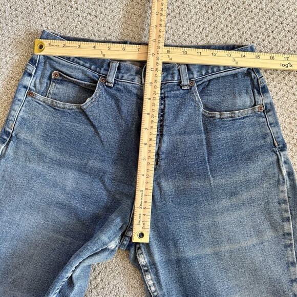 Caslon Womens Y2K Straight Leg Jeans 12 Petite 30x28 Blue Denim Cotton Stretch - Picture 7 of 12